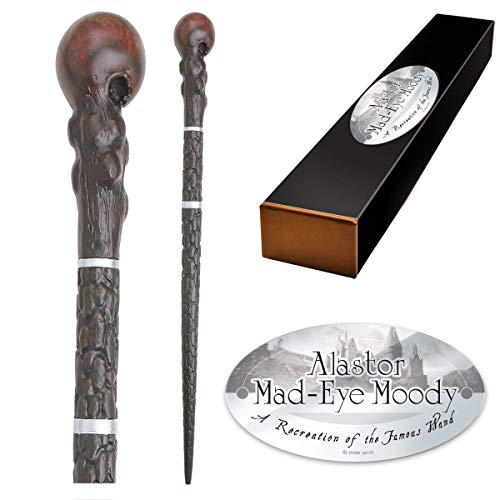 The Noble Collection - Alastor Mad-Eye Moody Character Wand - 15in (38cm) Wizarding World Wand With Name Tag - Harry Potter Film Set Movie Props Wands