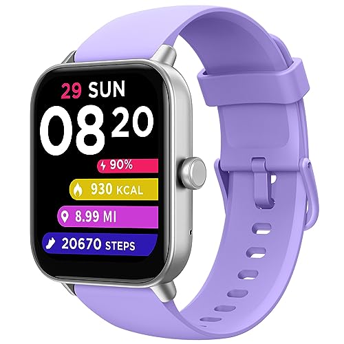 TOOBUR Smart Watch for Women Alexa Built-in, IP68 Waterproof Swimming, 1.8" Fitness Watch with Answer&Make Call/Heart Rate/Step Counter/Sleep Tracker/100 Sports, Compatible Android iOS