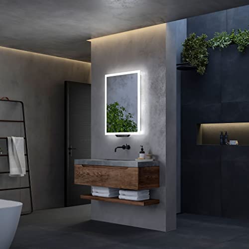 Luka Smart Mirror with Alexa Built-in | 600 x 800 | Bathroom Safe | IP44 Rated | TrueHue | Anti-fog | Night Light