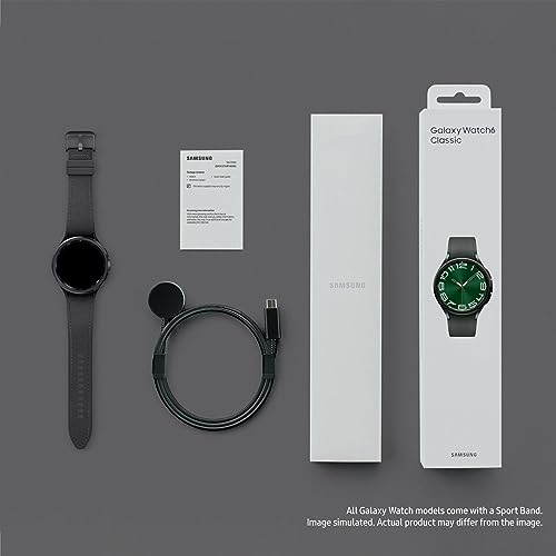 Samsung Galaxy Watch6 Classic Smart Watch, Fitness Tracker, Bluetooth, 47mm, Black, 3 Year Extended Manufacturer Warranty (UK Version)