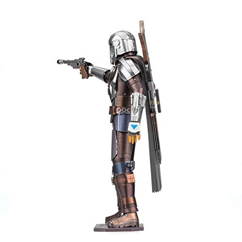 Metal Earth Fascinations ICX146 ICONX 502951 - Star Wars The Mandalorian - The Mandalorian™, Laser-Cut 3D Construction kit, 2 Metal platinums, from 14 Years