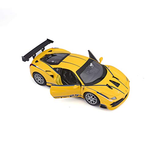 Bburago 18-26307 Ferrari Racing 488 Challenge 1:24 Scale Die-Cast Collectible Car, Yellow