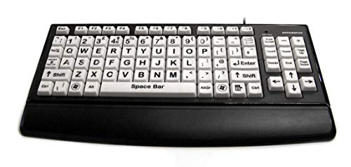 Accuratus Monster 2 - USB High Contrast Keyboard with Extra Large keys and 2 Port USB Hub