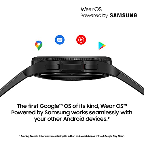 Samsung Galaxy Watch4 Classic 46mm 4G LTE Smart Watch, Rotating Bezel, 3 Year Manufacturer Warranty, Black (UK Version)