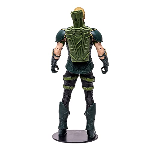 McFarlane Toys, DC Gaming 7-inch Green Arrow Action Figure with 22 Moving Parts, Collectible DC Injustice 2 Game Figure with Stand Base and Unique Collectible Character Card – Ages 12+