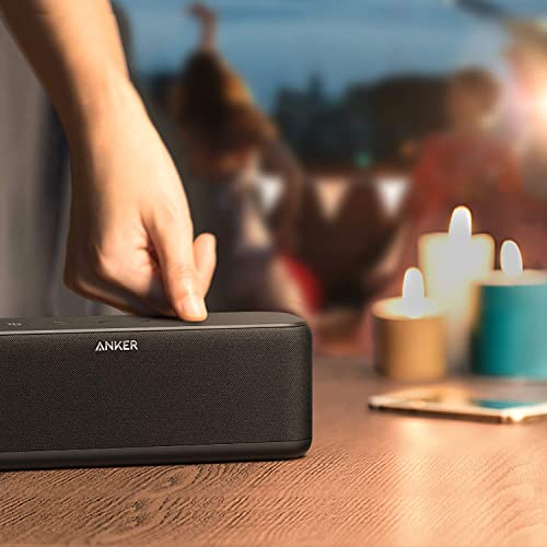 Upgraded, Anker Soundcore Boost Bluetooth Speaker with Well-Balanced Sound, BassUp, 12H Playtime, USB-C, IPX7 Waterproof, with Customizable EQ via App, Wireless Stereo Pairing