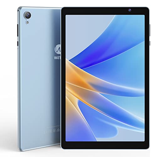 WeTap Tablet 10.1 Inch M10 Android 12.0, 2GB RAM 32GB Storage, Dual Camera, Quad-Core Processor, 1280x800 IPS HD Screen, Wi-Fi6 Bluetooth 6000mAh, Google GMS Certified（Light Blue）