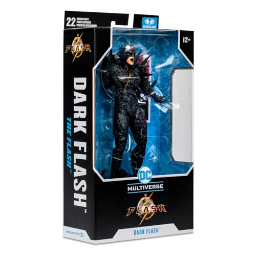 McFarlane Toys, DC Multiverse 7-inch Dark Flash Action Figure, Collectible DC The Flash Movie Figure with Unique Collector Character Card – Ages 12+