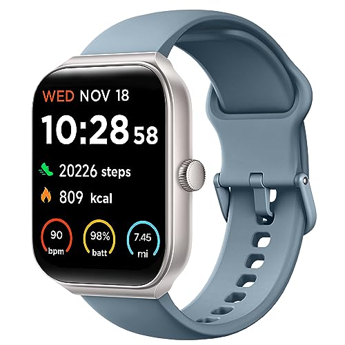 TOOBUR Smart Watch for Women Alexa Built-in, 1.95" Fitness Watch with Answer/Make Calls, IP68 Waterproof/Heart Rate/Blood Oxygen/Sleep Watch/100 Sport Modes, Smartwatch Compatible Android iOS