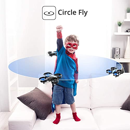 Holy Stone HS210 Mini Drone for Kids and Beginners RC Nano Quadcopter Indoor Small Helicopter Plane with Auto Hovering, 3D Flip, Headless Mode and 3 Batteries, Great Gift Toy for Boys and Girls, Blue