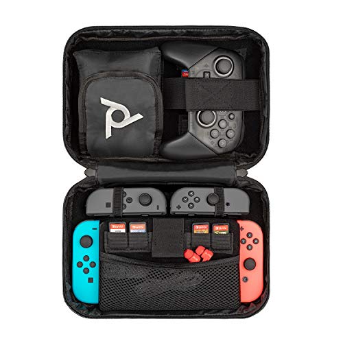 PDP Gaming Officially Licensed Switch Commuter Case - Elite edition - Semi-Hardshell Protection - Protective PU Leather - Holds 14 Games - Works with Switch OLED and Lite - Fine for Travel