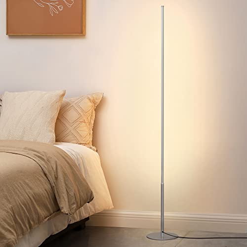 EDISHINE Modern LED Floor Lamp 2 Pack, 57.5" Minimalist Dimmable Standing Lamp,Tall Floor Lamps for Living Room, Bedroom, Office, 3000K Warm White Light
