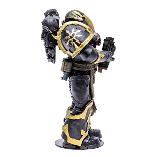 McFarlane Toys, Warhammer 40000 Chaos Space Marine Action Figure with 22 Moving Parts, Collectible Warhammer Figure with collectors stand base– Ages 12+