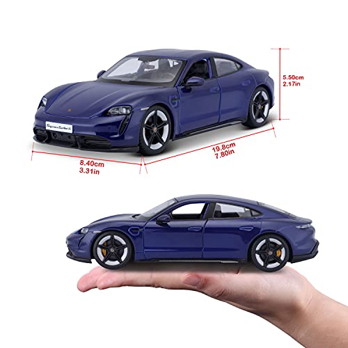 Bburago Porsche Taycan Turbo S in Blue 1/24 Scale (18-21098B)