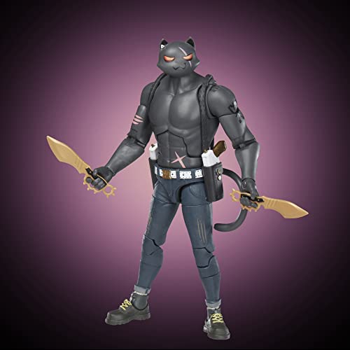 Hasbro F49625X0 Fortnite Victory Royale Series Meowscles (Shadow) Deluxe Pack Action Figure 15Cm, Multi-Coloured, único