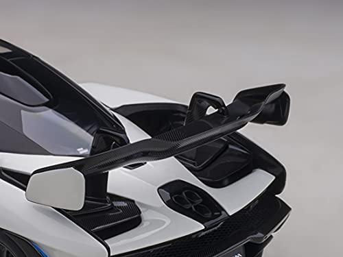 Auto Art Models McLaren Senna Vision Pure White and Black 1/18 Model Car by Autoart 76075