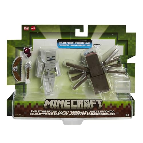 Mattel Minecraft Toys, 3.25-inch Action Figure 2-Packs, 2 Figures and 2 Accessories, Collectible Gifts for Kids, HLB29