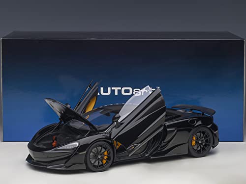 Auto Art Models McLaren 600LT Onyx Black and Carbon 1/18 Model Car by Autoart 76081