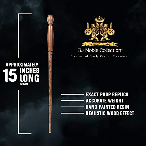 The Noble Collection - Death Eater Brown Character Wand - 15in (38cm) Wizarding World Wand With Name Tag - Harry Potter Film Set Movie Props Wands