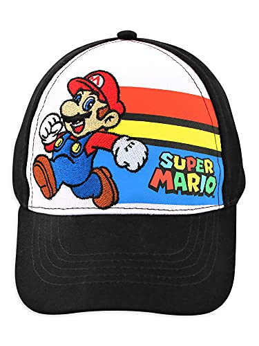Nintendo Little Boy's Super Mario Baseball Cap, Black, Age 4-7