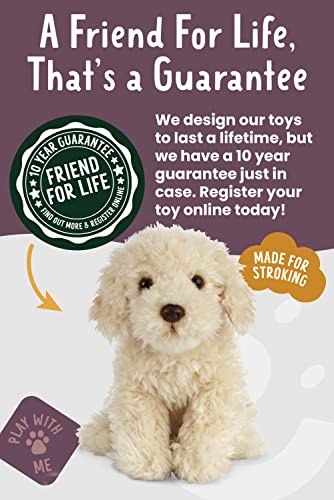 Living Nature Labradoodle, Realistic Soft Cuddly Dog Toy, Naturli Eco-Friendly Plush, 25cm