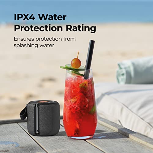 DAB Radio Portable, Bluetooth Speaker, DAB Plus/DAB Radio, FM Radio, Shower Speaker, IPX4 Splashproof Water Resistant, Type-C USB, 5W Stereo Speaker with Bluetooth 5.0, Rechargeable