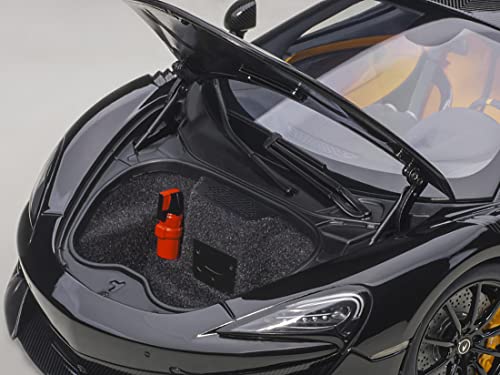 Auto Art Models McLaren 600LT Onyx Black and Carbon 1/18 Model Car by Autoart 76081