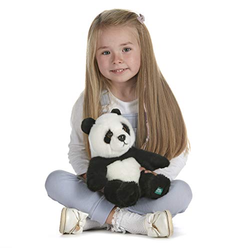 Posh Paws 12451 Planet Earth II Panda BBC, Plush Soft Toy, Black, 25CM