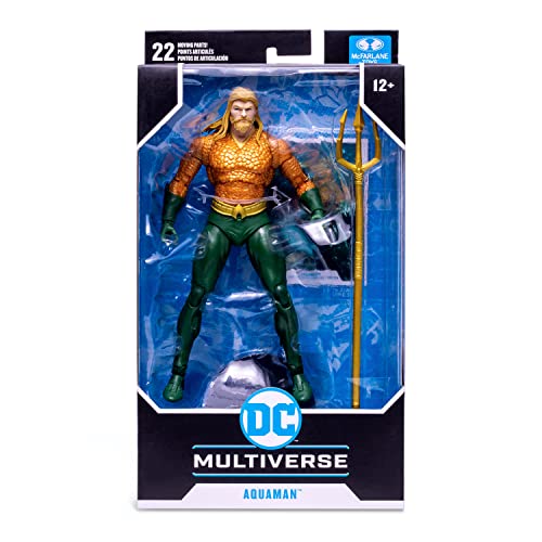 McFarlane Toys, DC Multiverse Aquaman 7-inch Action Figure with 22 Moving Parts, Collectible DC Endless Winter Figure with Unique Collector Character Card – Ages 12+