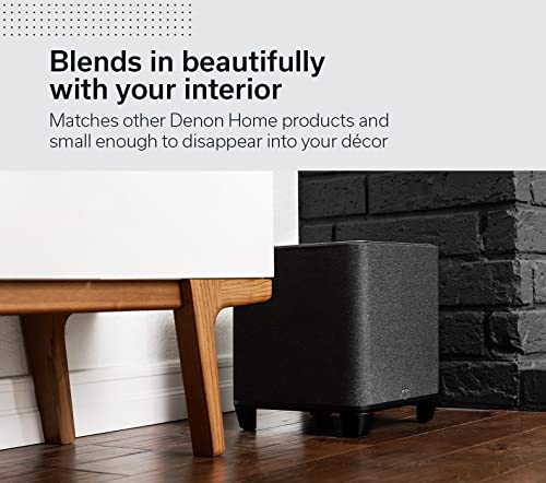 Denon Home Subwoofer for Denon Home Soundbar and Wireless Speakers with 8'' Driver, Alexa Compatible, HEOS Built-In, Easy Setup