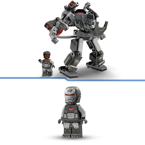 LEGO Marvel War Machine Mech Armour, Buildable Toy Action Figure for Kids with 3 Stud Shooters, Legendary Character from the MCU, Gifts for Boys and Girls Aged 6 Plus Years Old 76277