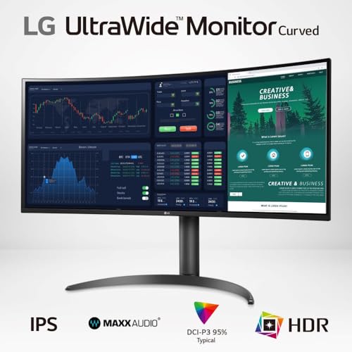 LG UltraWide Monitor 34WN750P, 34 inch, 1440p, 75Hz, 5ms GtG, IPS Display, HDR 10, AMD FreeSync compatible, Smart Energy Saving, Displayport, HDMI, Black