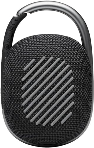 JBL Clip 4 - Bluetooth portable speaker with integrated carabiner, waterproof and dustproof, up to 10 hours of wireless music streaming, in black