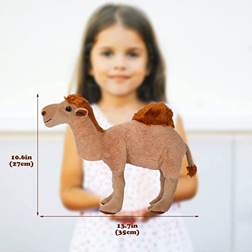 Camel Plush Toy, Stuffed Animal Plushie Doll, Soft Fluffy Like Real Desert Animals Hugging Toy - Present for Every Age & Occasion