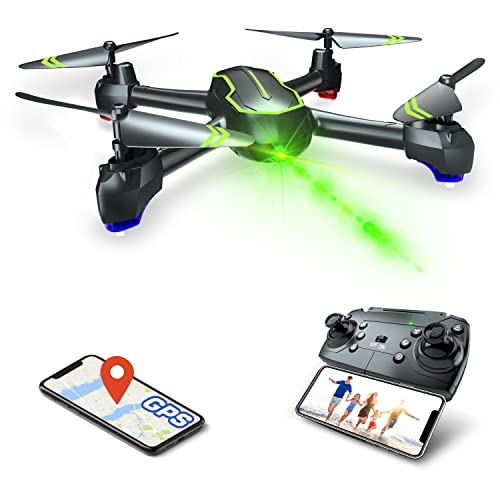 Loolinn | GPS Drone - GPS Automatic Return, GPS Follow Me Function, Full HD 1080P Camera, 32 minutes Flight Time, Two Batteries - FPV Drone with Camera HD 1080p for Adults and Beginners (Gifts Idea)