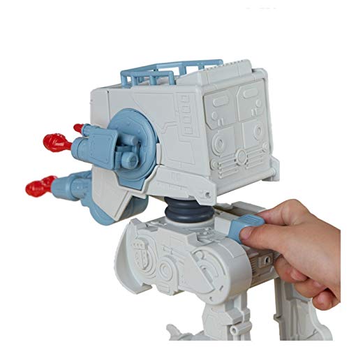 Hasbro Disney's Star Wars Playskool Galactic Heroes Exclusive Adventure Play Set, Imperial First Order AT-ST & 2 Action Figures Included, Toy, Designed for Kids Ages 3-7,Blue,white