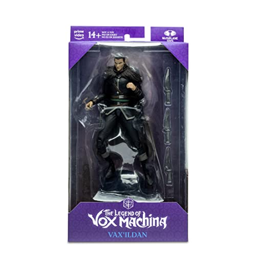 McFarlane Toys, 7-Inch Critical Role Vox Machina Vax’Ildan Action Figure with 22 Moving Parts, Collectible Critical Role Figure with Collectors Stand Base – Ages 14+