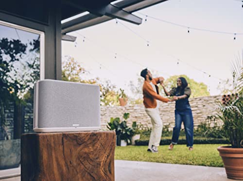 Denon Home 350 Wireless Speaker, Smart Speaker with Bluetooth, WiFi, Works With AirPlay 2, Google Assistant / Siri / Features Alexa Built-In, Music Streaming, HEOS Built-in for Multiroom - White