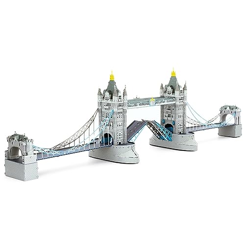 Fascinations Metal Earth Premium Series London Tower Bridge 3D Metal Model Kit Bundle with Tweezers