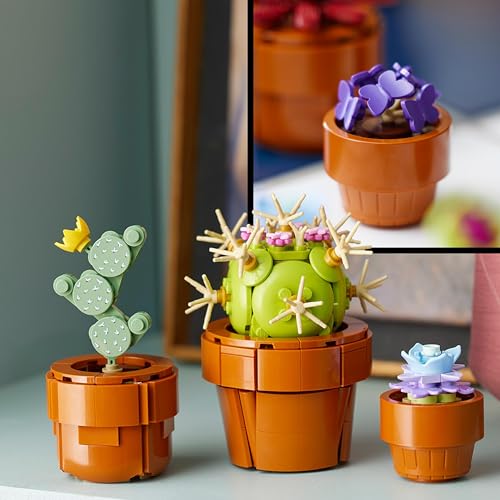 LEGO 10329 Icons Tiny Plants Set, Artificial Flowers in 9 Buildable Teracotta-Coloured Pots, Botanical Collection, Home Decor Accessory, Birthday Gift Idea for Her, Him, Wife or Husband