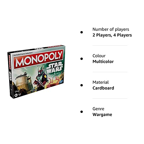 Hasbro Monopoly: Star Wars Boba Fett Edition Board Game for Children from 8 Years English Version