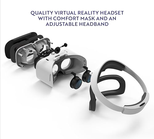 Let's Explore Oceans VR Headset for Kids & Adults, STEM Educational Virtual Reality Headsets/AR Glasses VR Set for Android Smartphones & iPhone