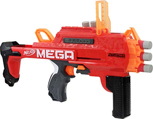 NERF E2657F07 Mega Bulldog Foam Blaster, Brown, Standard