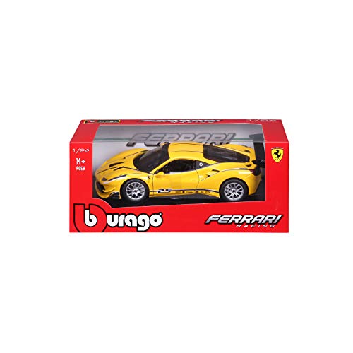 Bburago 18-26307 Ferrari Racing 488 Challenge 1:24 Scale Die-Cast Collectible Car, Yellow