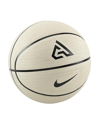 Nike Unisex - Adult Playground 8P 2.0 G Antetokounmpo Deflated Basketball, Pale Ivory/Black/Black, 7