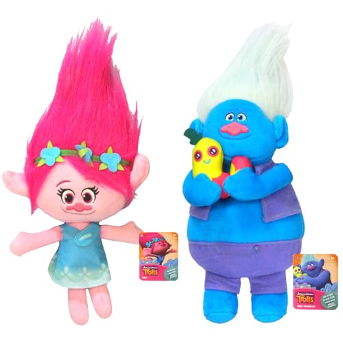 Trolls Soft Plush Toy 11" 28cm Twin Packs - Poppy & Biggie