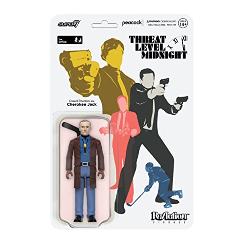 SUPER7 The Office Threat Level Midnight Creed Bratton as Cherokee Jack 3.75 in Reaction Figure