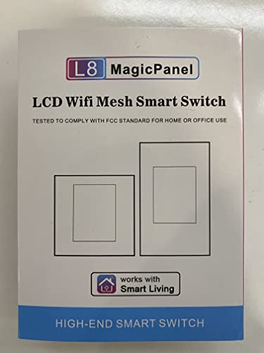 LANBON LCD 1 Gang Smart Dimmer Switch L8-HD, by Mesh WiFi No Drop & Lag,2-Way,Supports Alexa&Google Home, Neutral Wire Required