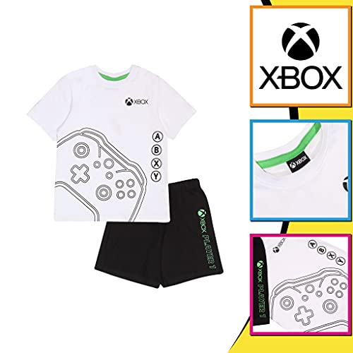 Xbox Controller Short Pyjamas Set, Kids, 5-14 Years, White/Black, Official Merchandise