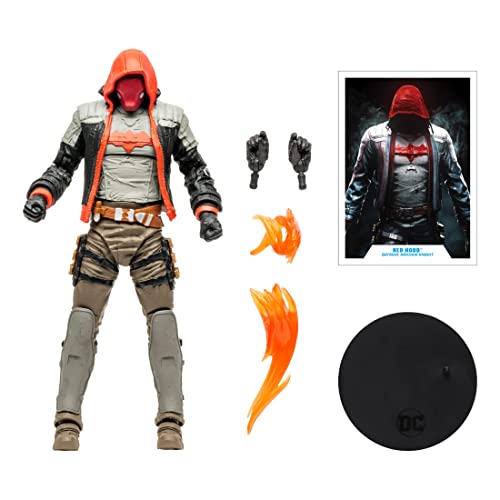 McFarlane Toys, DC Gaming 7-inch Red Hood Action Figure with 22 Moving Parts, Collectible DC Batman Arkham Knight Figure with Stand Base and Unique Collectible Character Card – Ages 12+